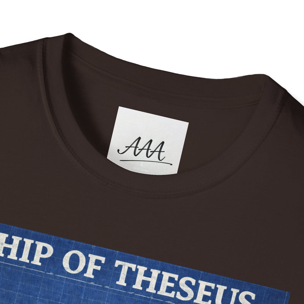 Ship of Theseus Blueprint T-Shirt | Nautical Diagram, Philosophical Art