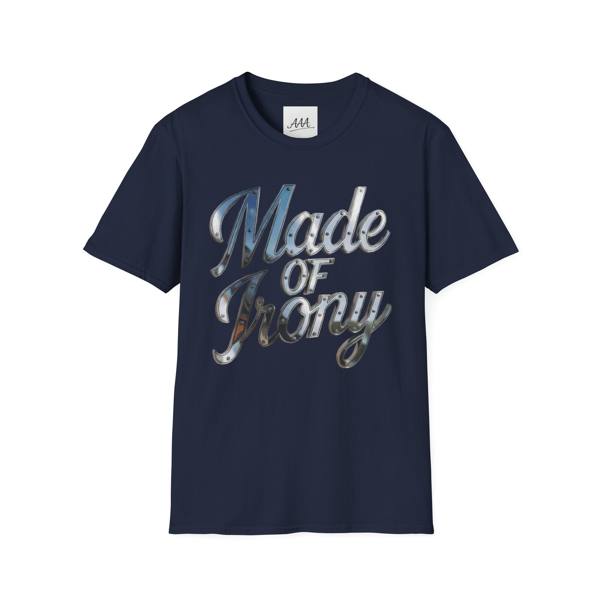 Made of Irony T-Shirt | Metallic Script Graphic Tee