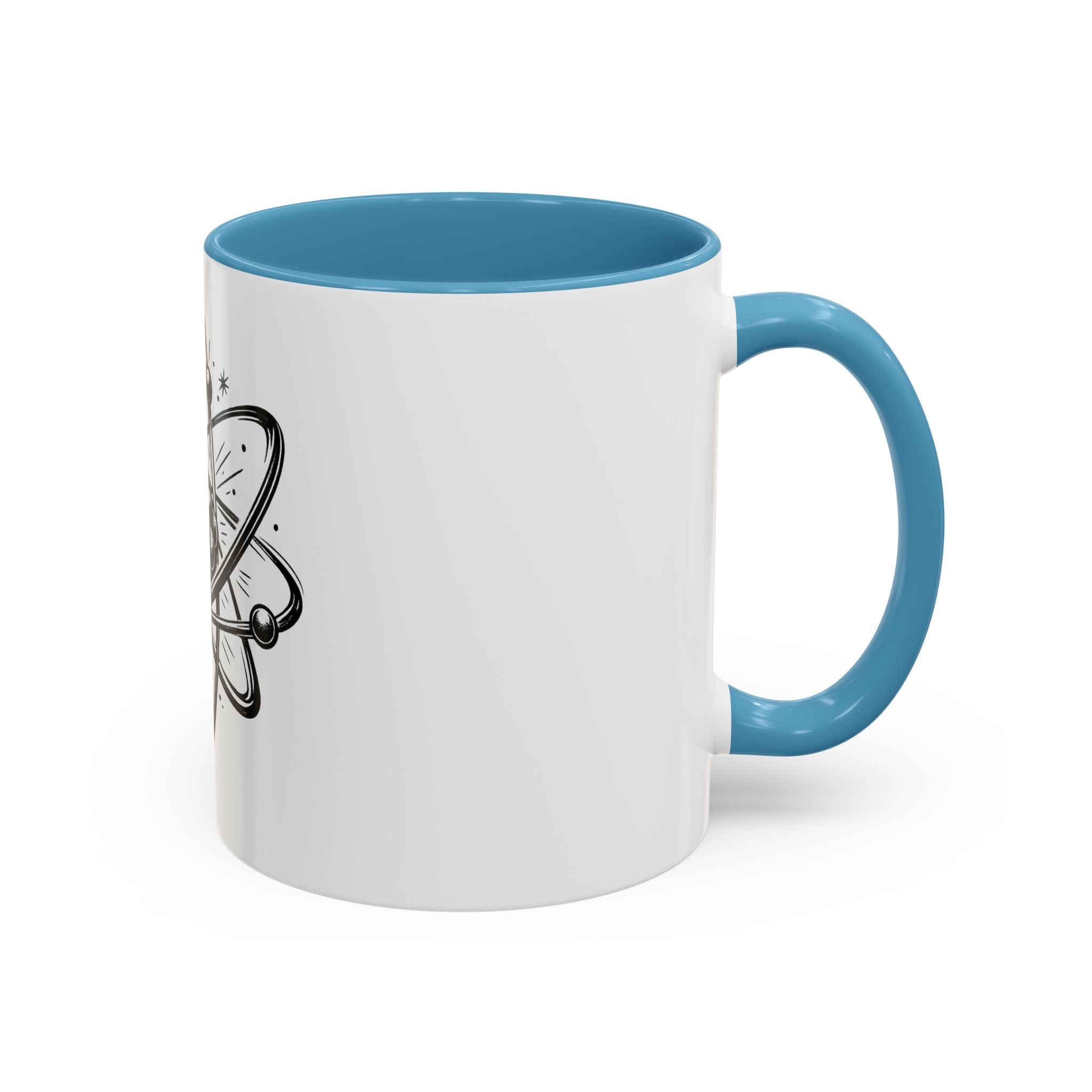Atom Illustration Accent Mug | Science Coffee Cup