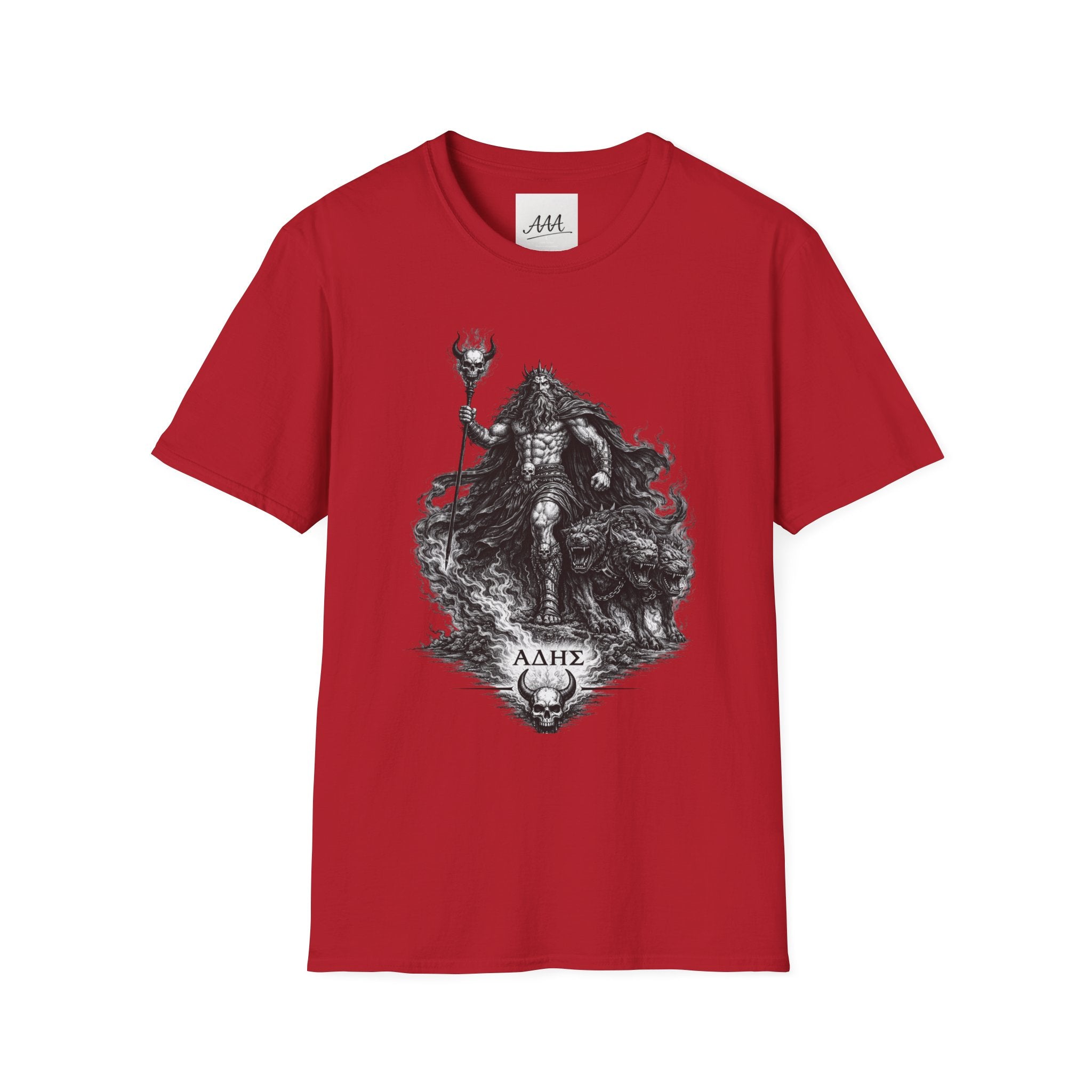 Hades Greek God T-Shirt | Dark Fantasy Hades with Cerberus Unisex T-Shirt | Olympian Collection