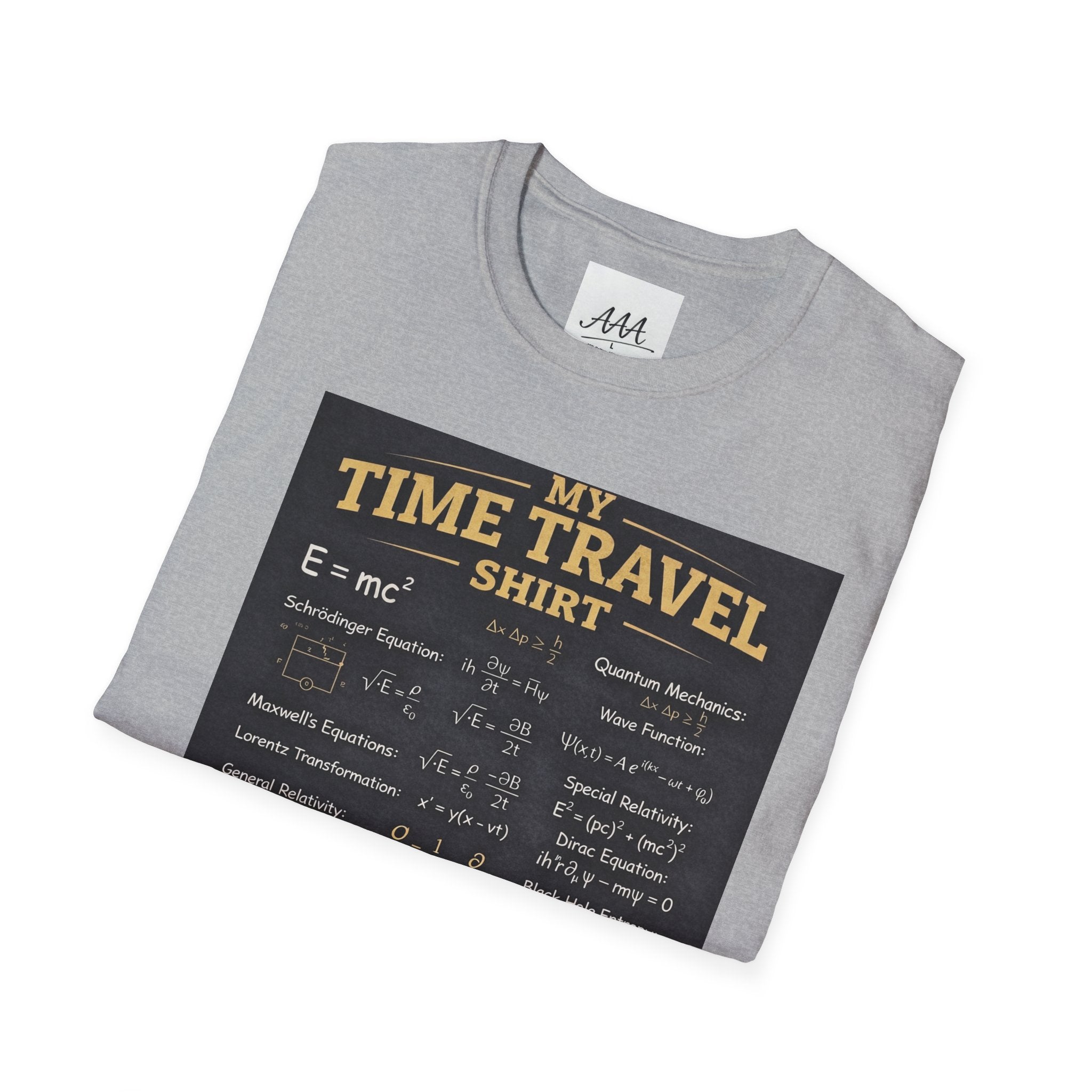 My Time Travel Shirt | Funny Physics Equations Time Traveler T-Shirt | Quantum Mechanics History Betting Unisex Tee