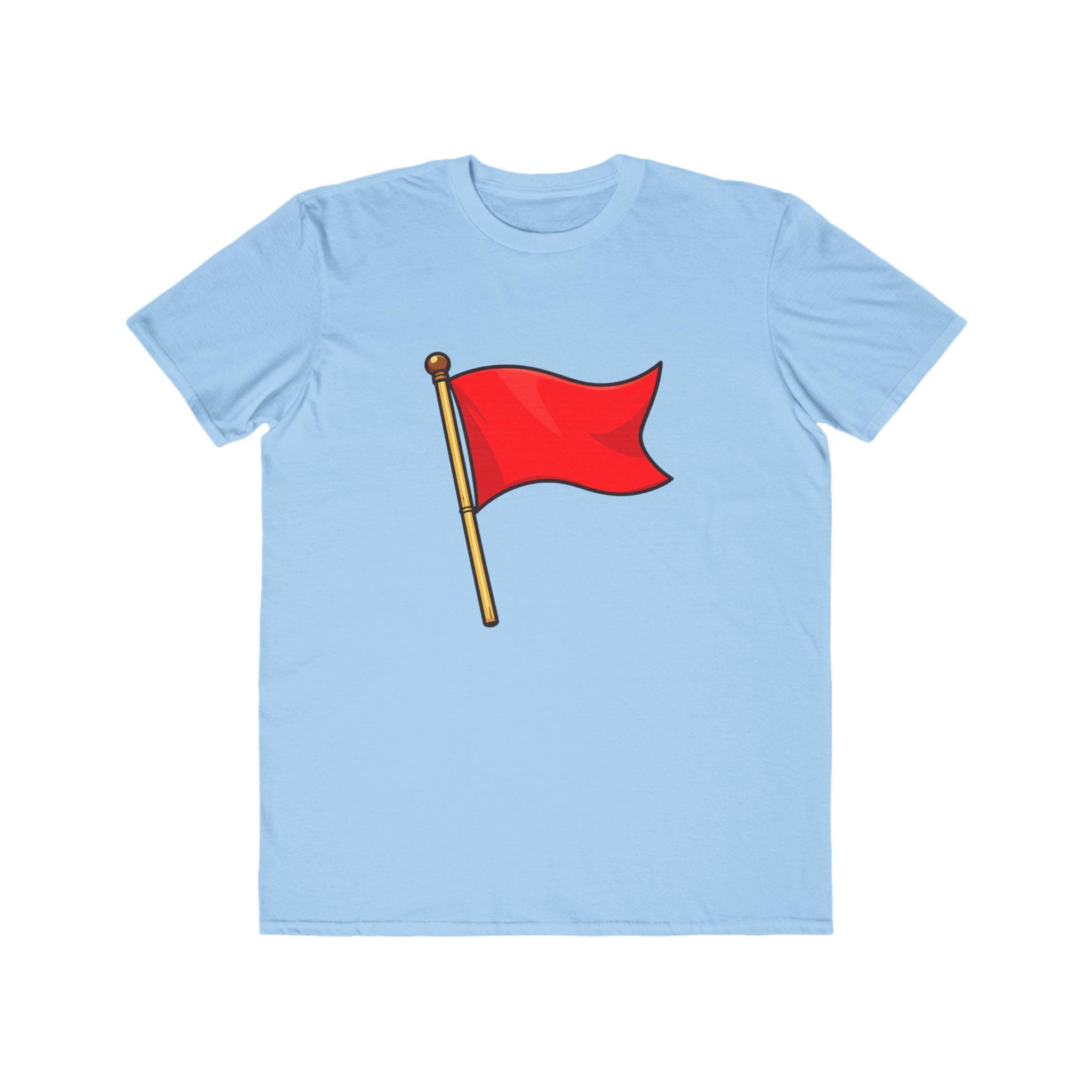 Red Flag Graphic Tee Men's Casual Cotton T-Shirt