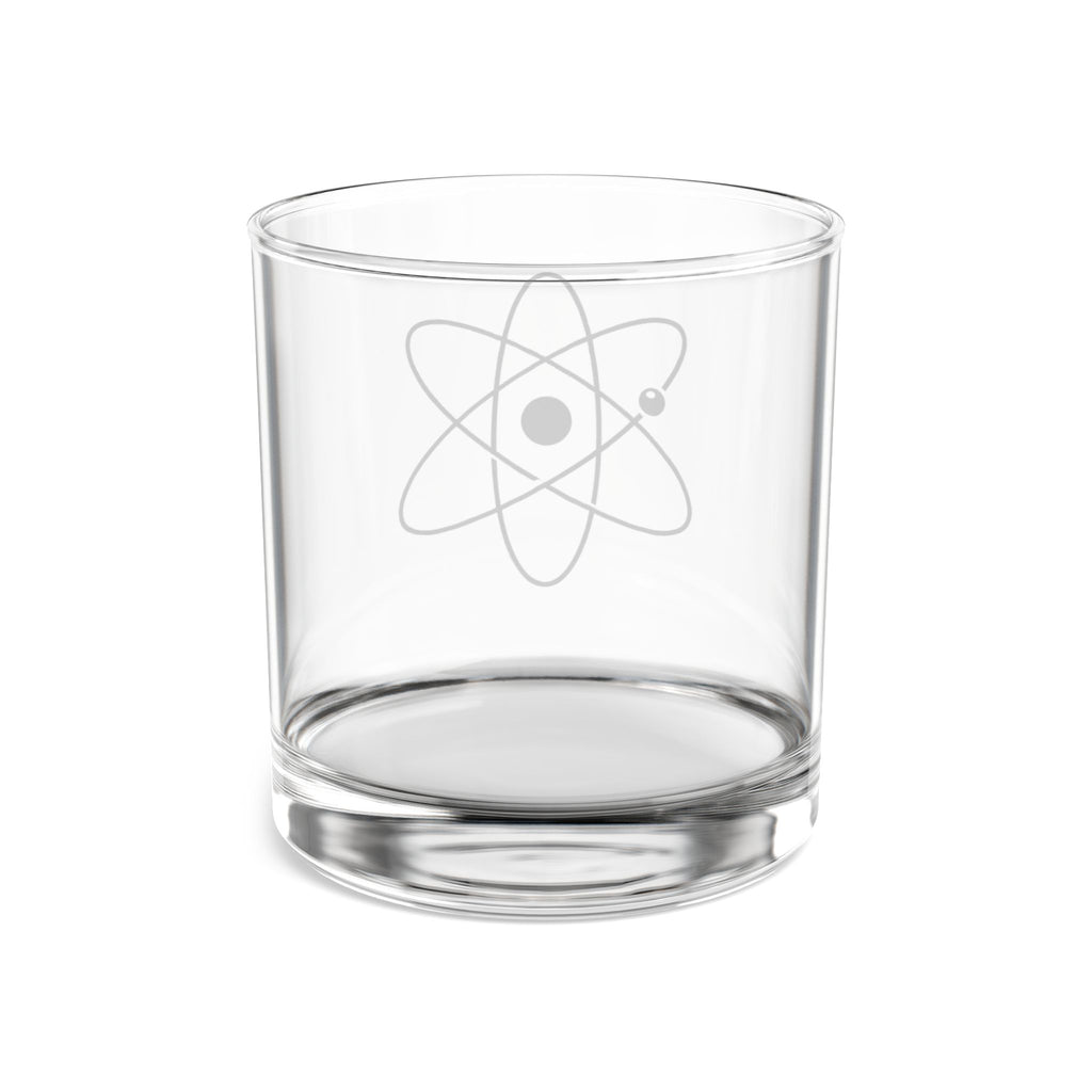 Atomic Atom Illustration Rocks Glass | 10oz Science Whiskey Tumbler