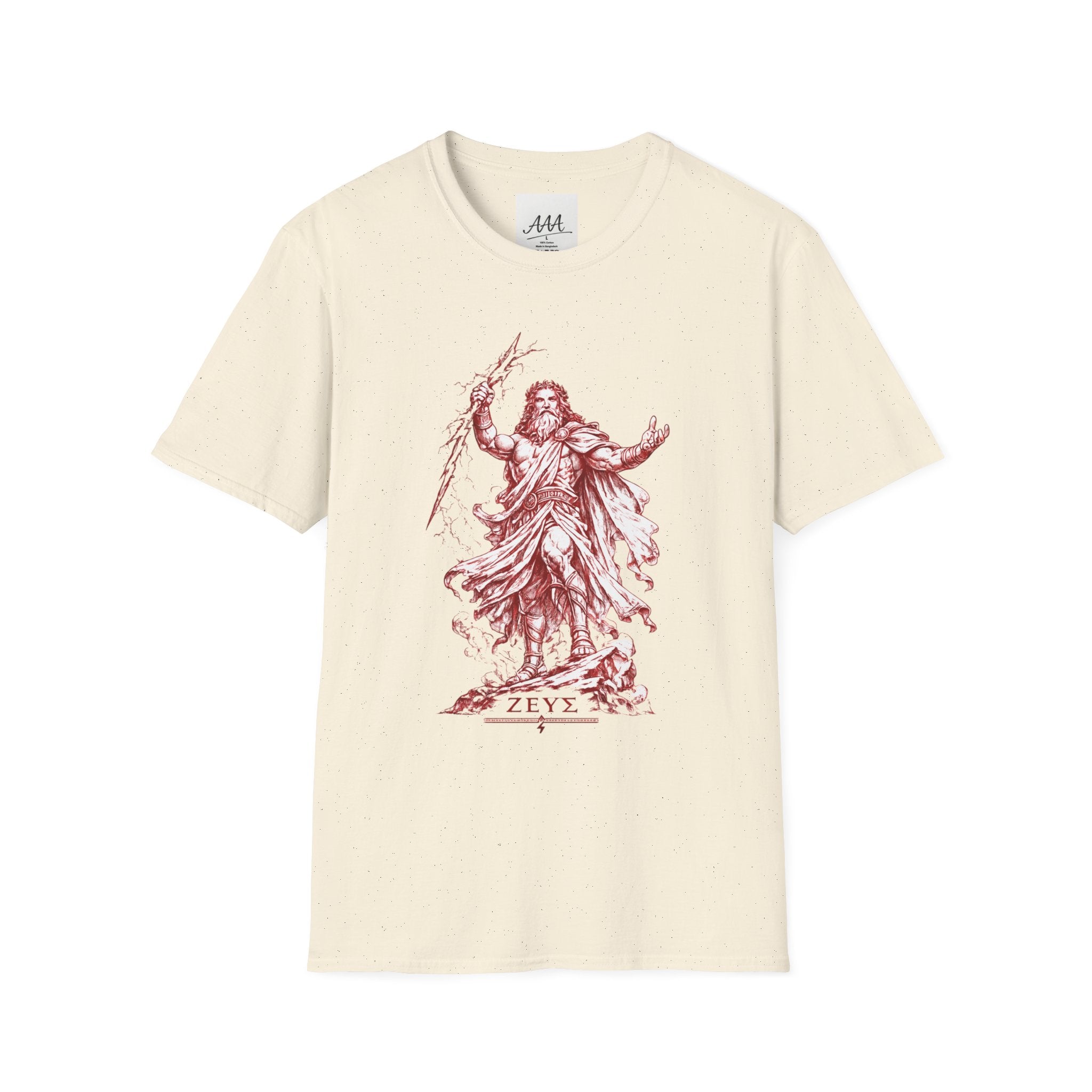 Zeus T-Shirt | King of the Gods Greek Mythology Tee | Ancient Greece Graphic Shirt | Gift for History Lover | Unisex Soft Cotton