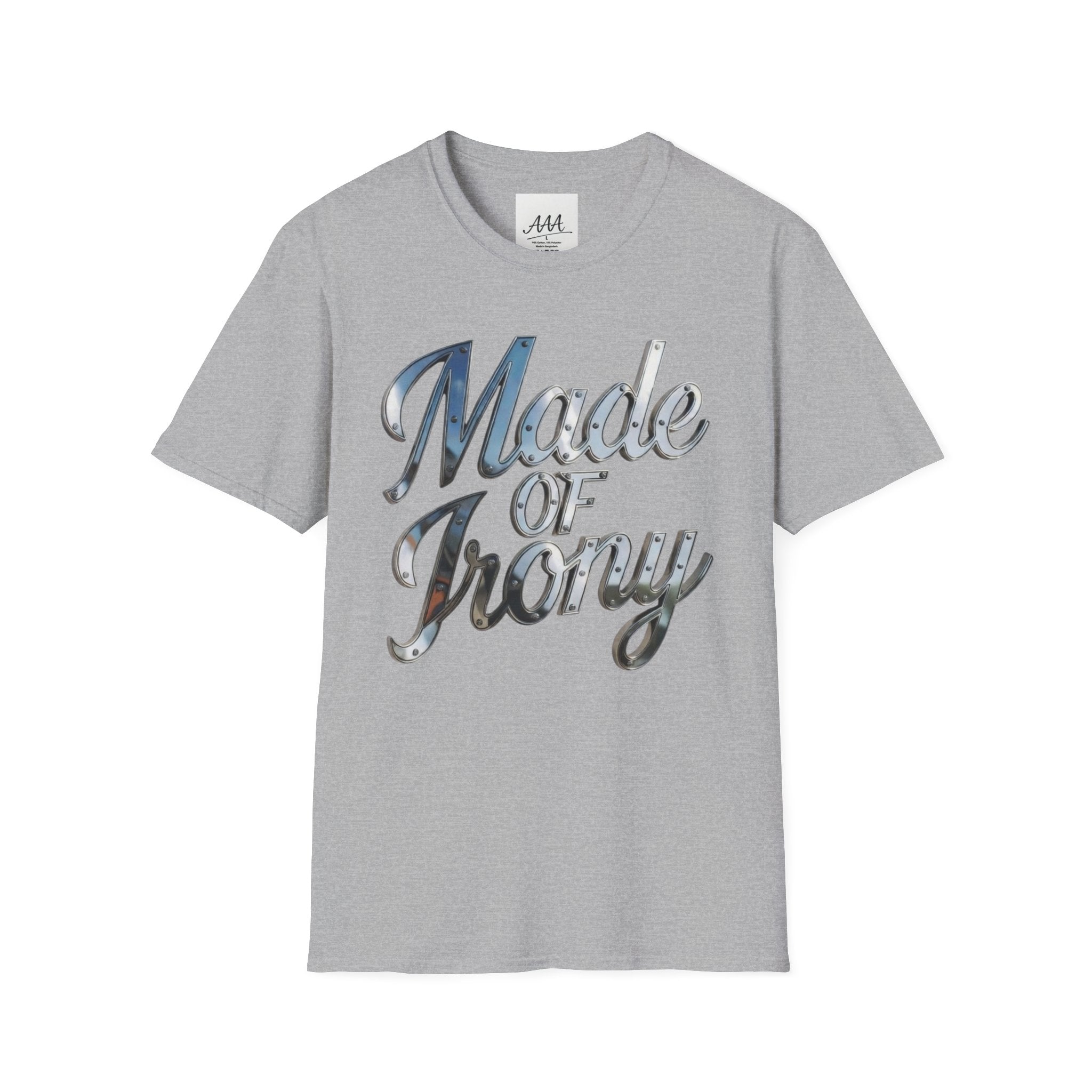 Made of Irony T-Shirt | Metallic Script Graphic Tee
