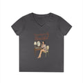 Unapologetically Beautiful V-Neck Tee Retro Vanity Graphic Ladies' T-Shirt