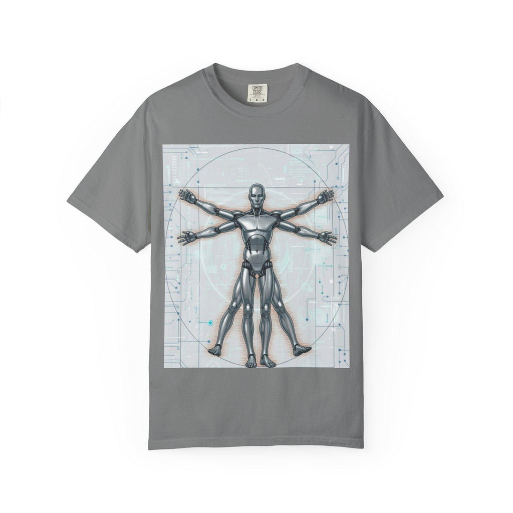Vitruvian Robot T-Shirt Futuristic SciFi Graphic Tee