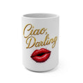 Ciao, Darling 15oz Ceramic Red Kiss Coffee Cup