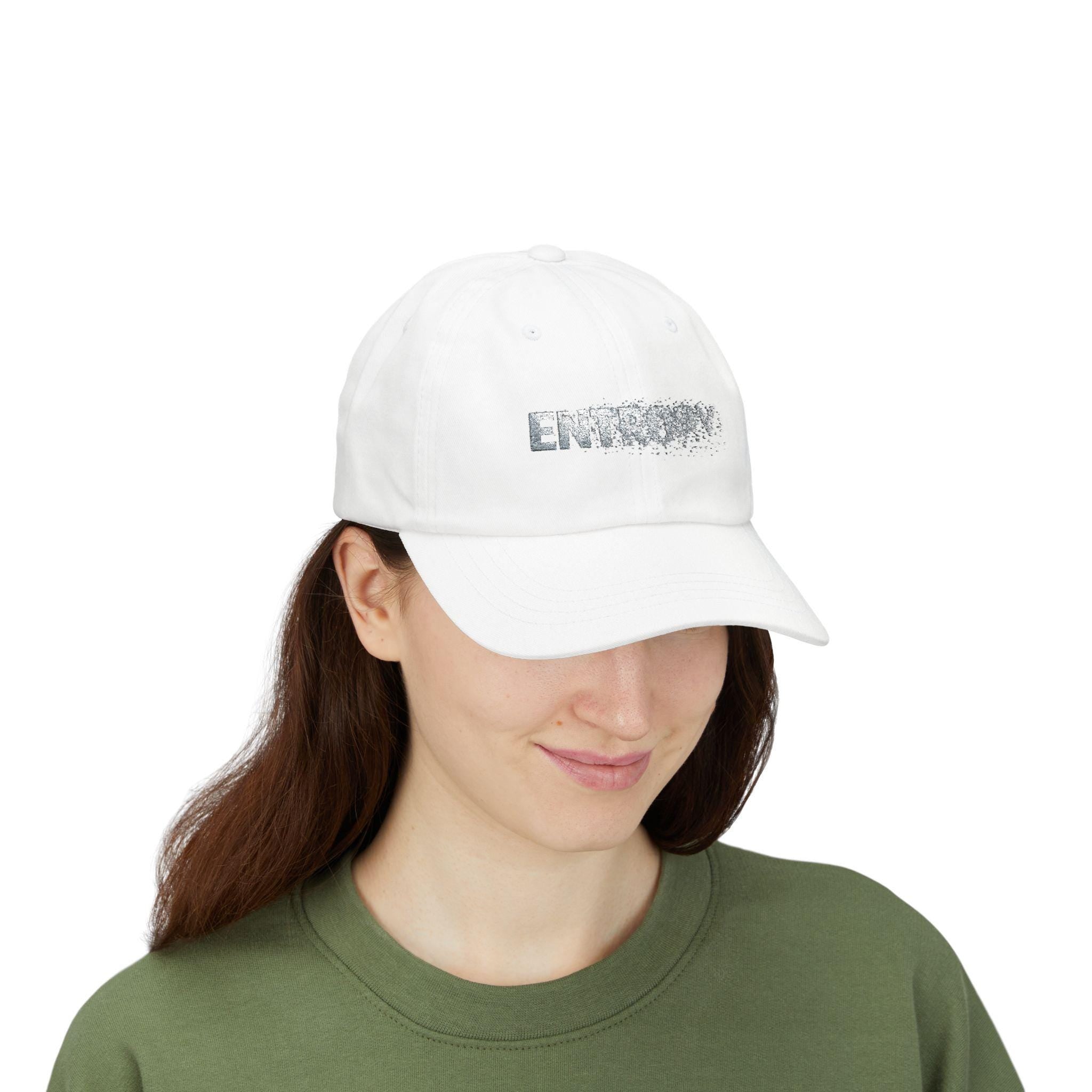 Entropy White Baseball Hat