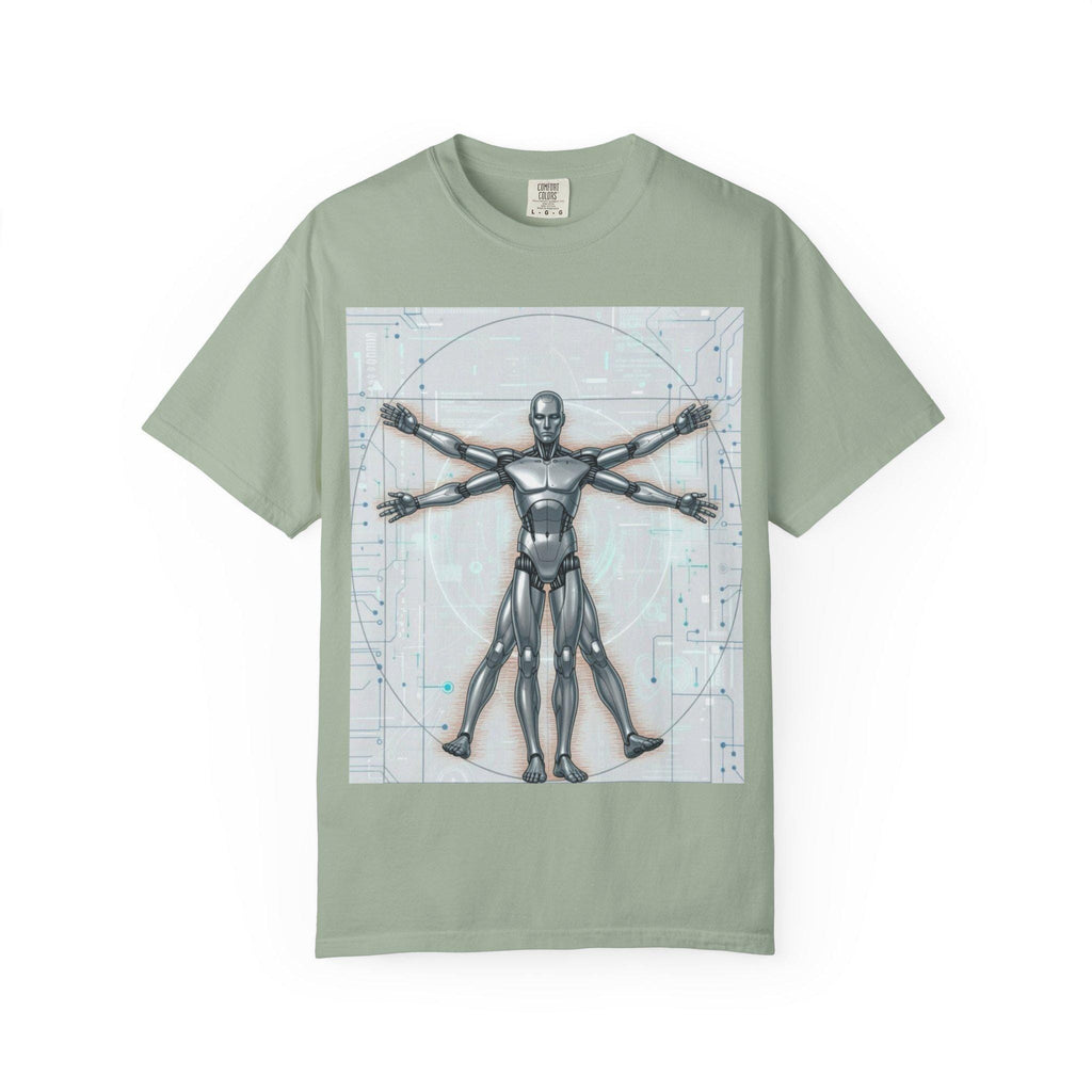 Vitruvian Robot T-Shirt Futuristic SciFi Graphic Tee