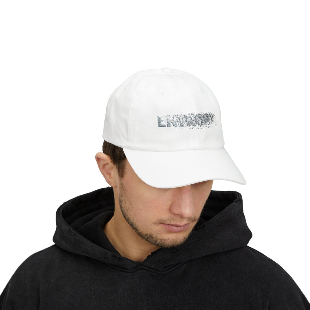Entropy White Baseball Hat