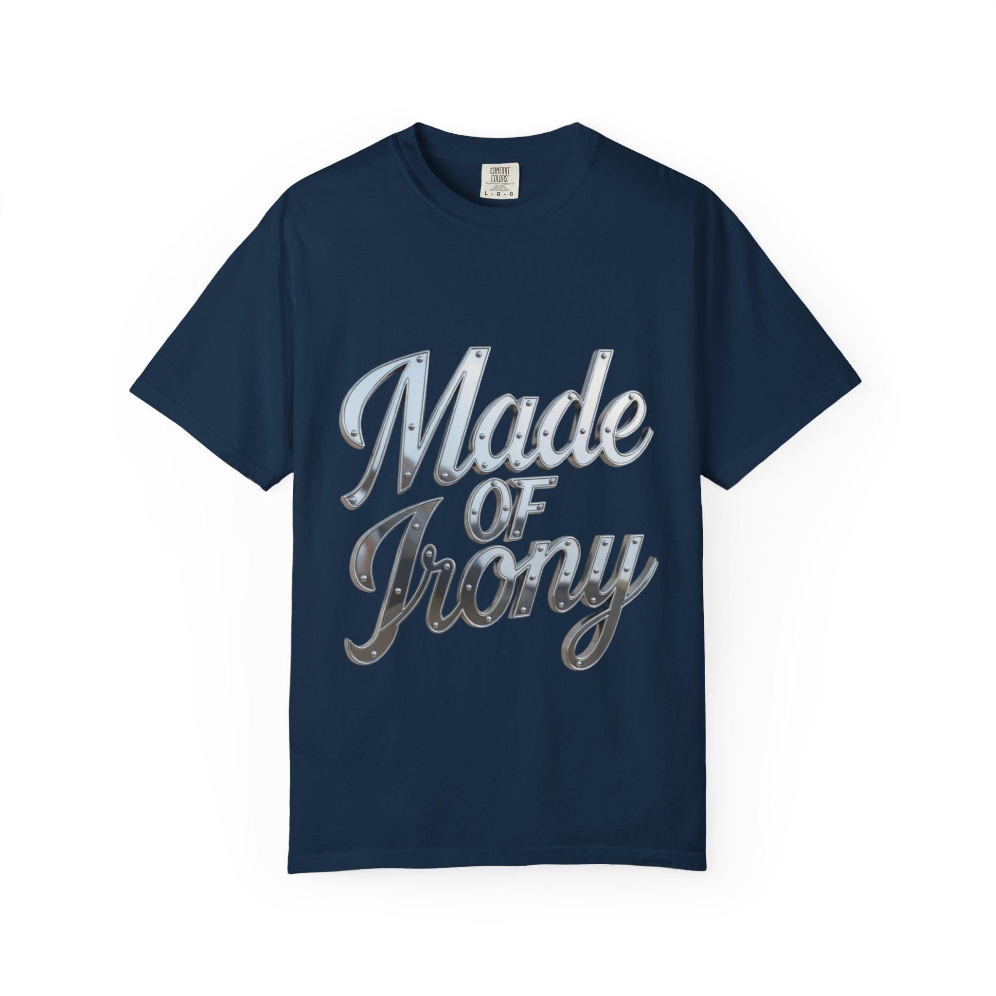 Made of Irony T-Shirt Retro Chrome Script Graphic Tee